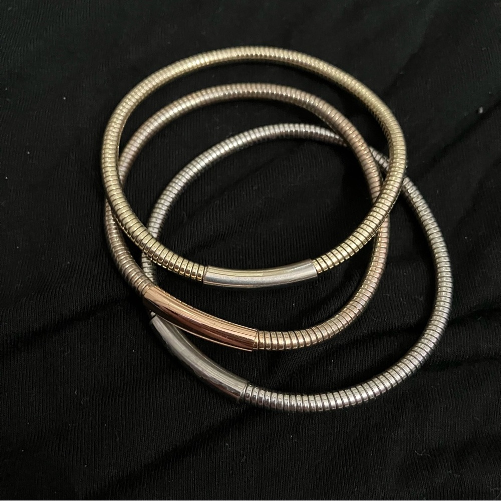 Nordstrom Tri-Tone Bracelet Set